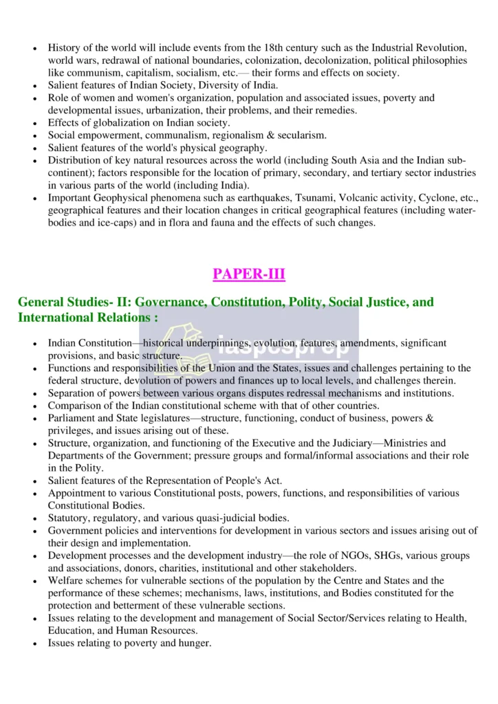 UPSC Mains Syllabus Pg 2