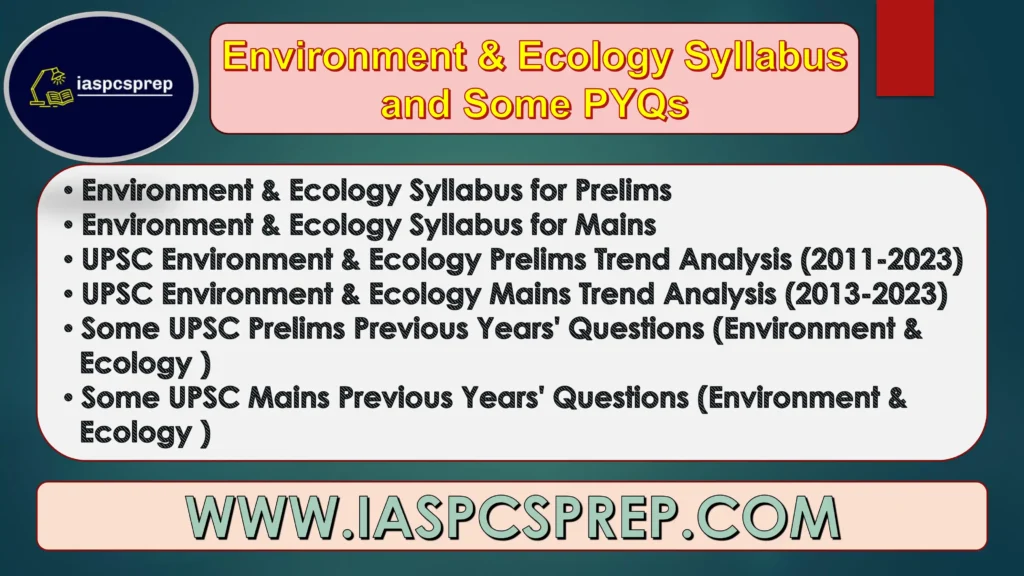 Environment and Ecology Syllabus