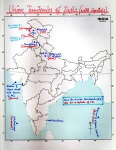 UTs of India map